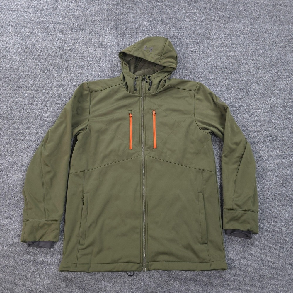 Under Armour Jacket Mens Large Green UA Storm ColdGear Infrared Hunting Outdoors